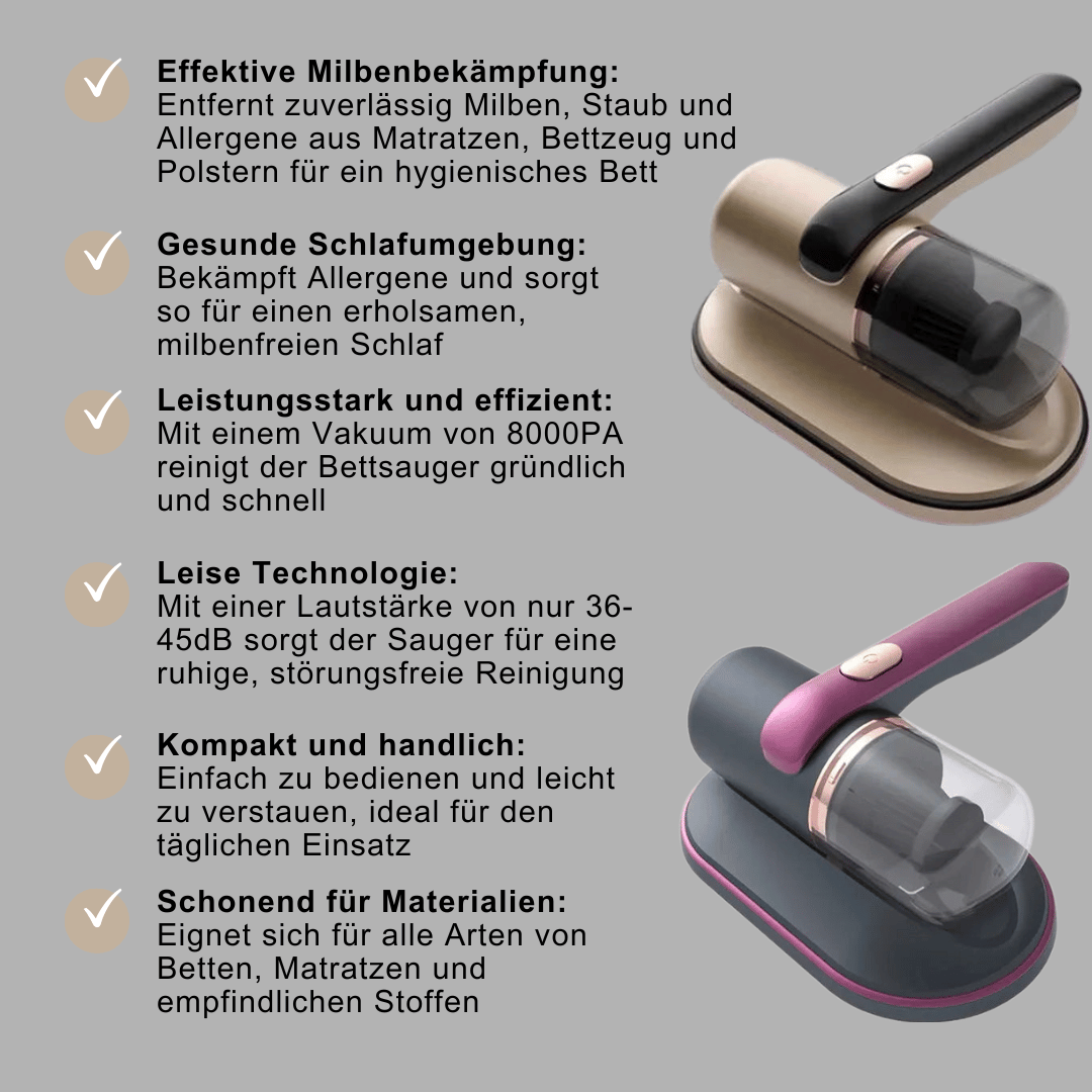 Milbensauger – für eine saubere und gesunde Schlafumgebung