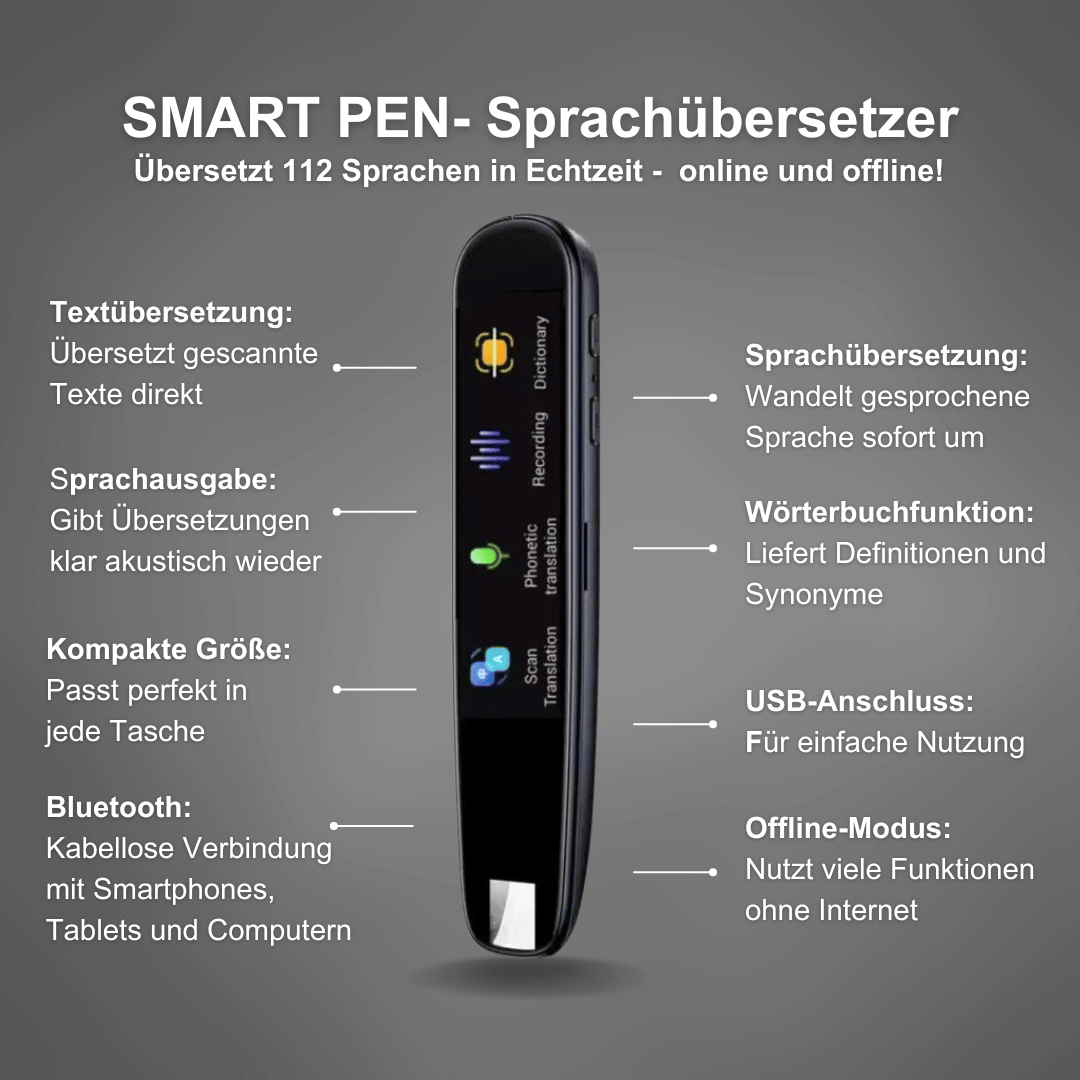 Smart Pen Sprachübersetzer - Übersetze Texte in Sekundenschnelle!