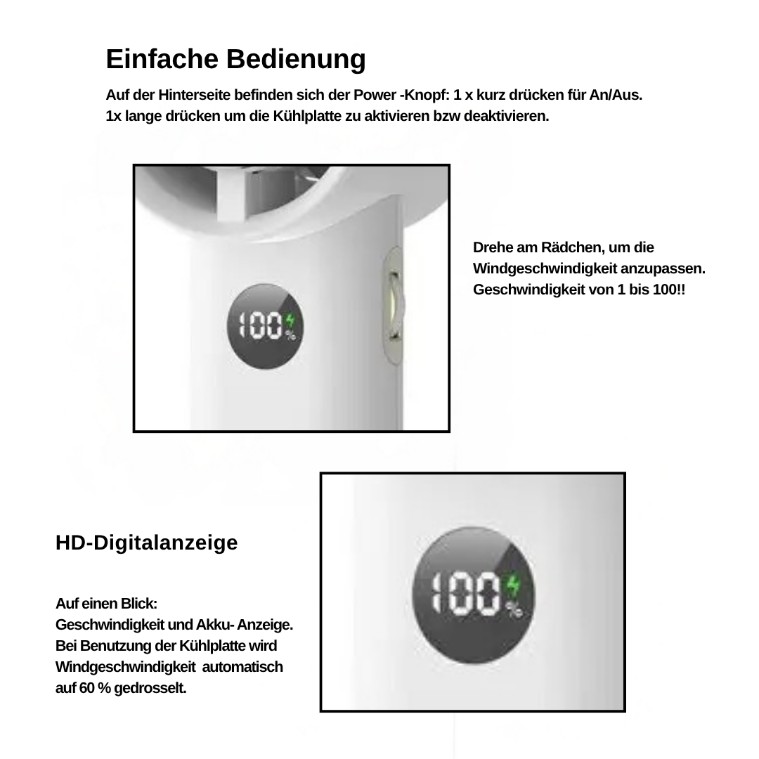 Turbo Handventilator - Nie wieder Schwitzen im Sommer